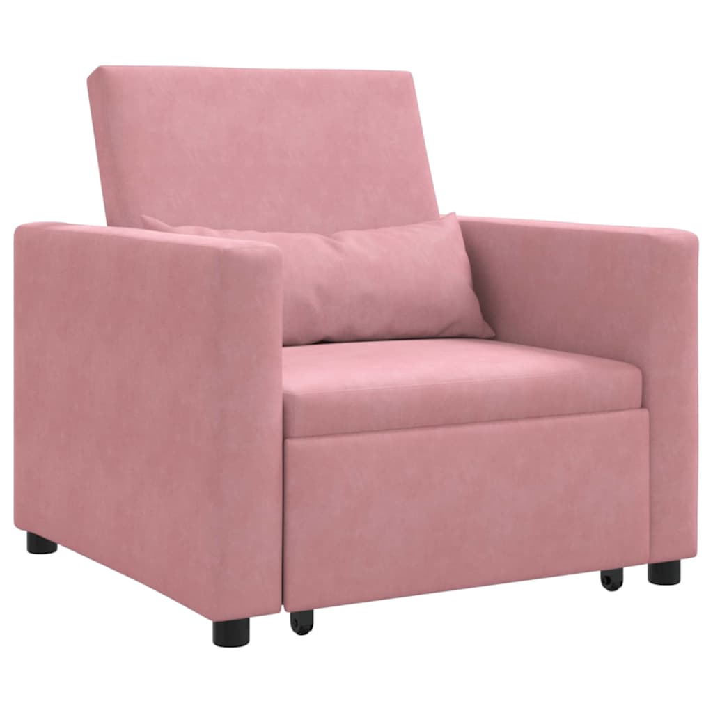 Divano letto estraibile singolo Rosa chiaro 90 x 165 x 87 cm