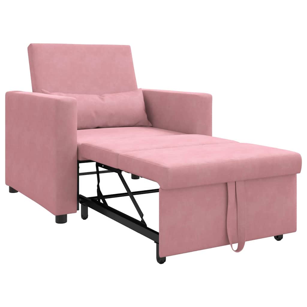 Divano letto estraibile singolo Rosa chiaro 90 x 165 x 87 cm