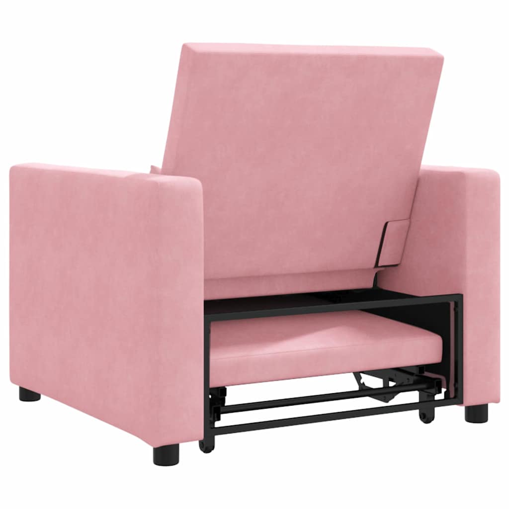 Divano letto estraibile singolo Rosa chiaro 90 x 165 x 87 cm