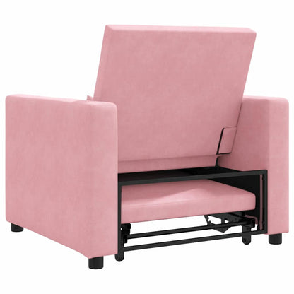 Divano letto estraibile singolo Rosa chiaro 90 x 165 x 87 cm