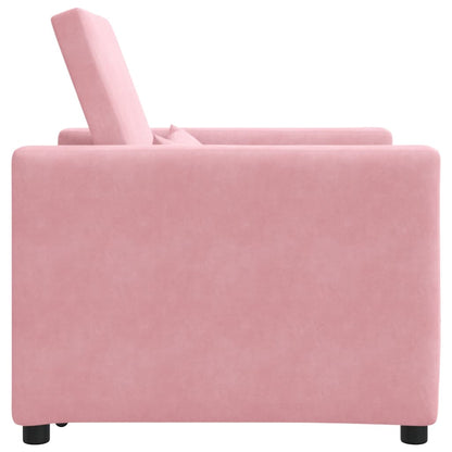 Divano letto estraibile singolo Rosa chiaro 90 x 165 x 87 cm