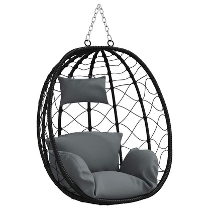 Sedia uovo sospesa Antracite 91,5 x 54,5 x 107 cm polyrattan | homemem39