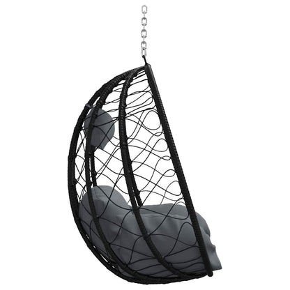 Sedia uovo sospesa Antracite 91,5 x 54,5 x 107 cm polyrattan | homemem39
