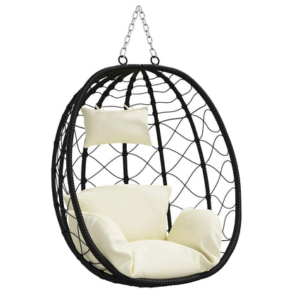 Sedia uovo sospesa Bianco crema 91,5 x 54,5 x 107 cm polyrattan | homemem39
