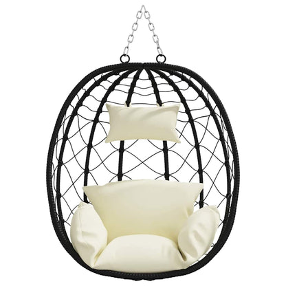 Sedia uovo sospesa Bianco crema 91,5 x 54,5 x 107 cm polyrattan | homemem39