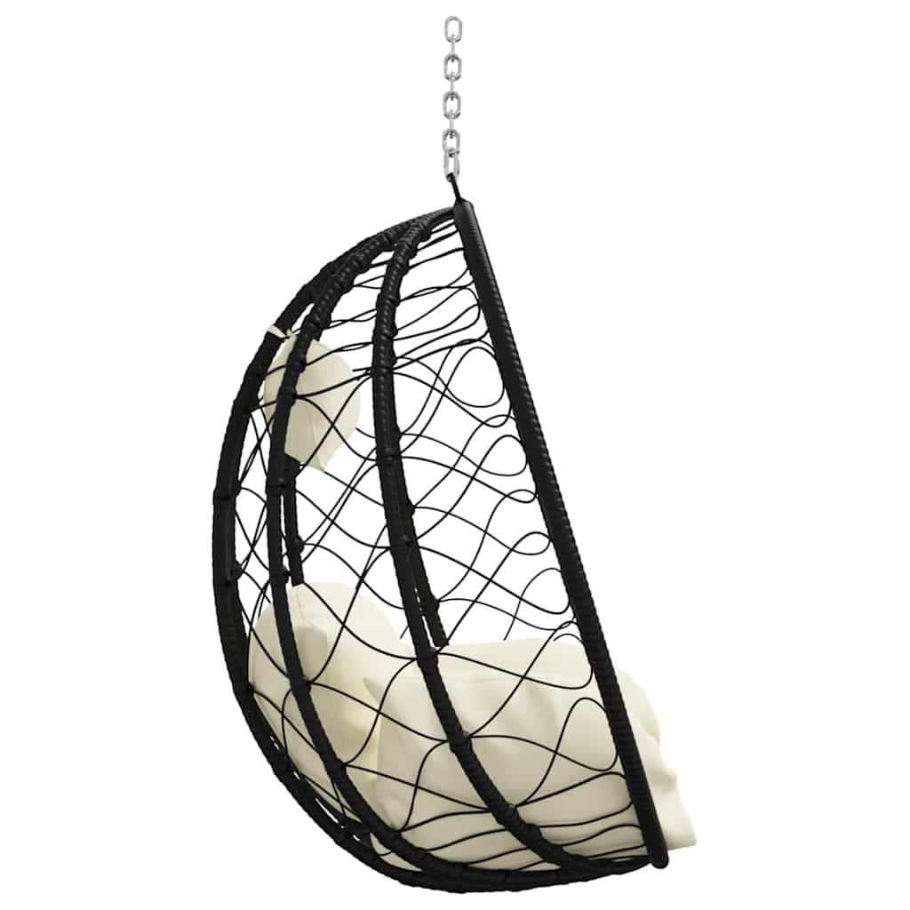 Sedia uovo sospesa Bianco crema 91,5 x 54,5 x 107 cm polyrattan | homemem39
