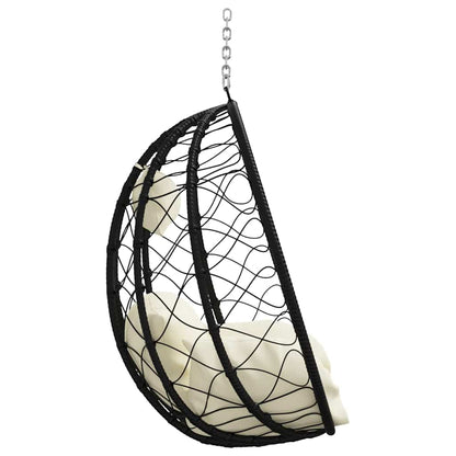 Sedia uovo sospesa Bianco crema 91,5 x 54,5 x 107 cm polyrattan | homemem39