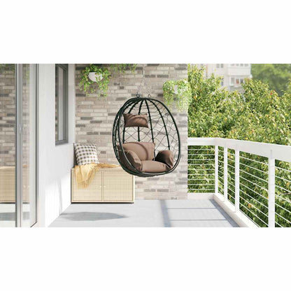 Sedia uovo sospesa Caffè 91,5 x 54,5 x 107 cm polyrattan | homemem39