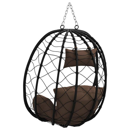 Sedia uovo sospesa Caffè 91,5 x 54,5 x 107 cm polyrattan | homemem39