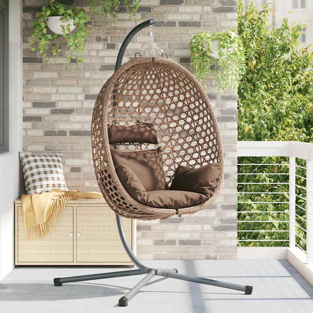 Sedia uovo sospesa Caffè 104 x 100 x 191 cm polyrattan | homemem39