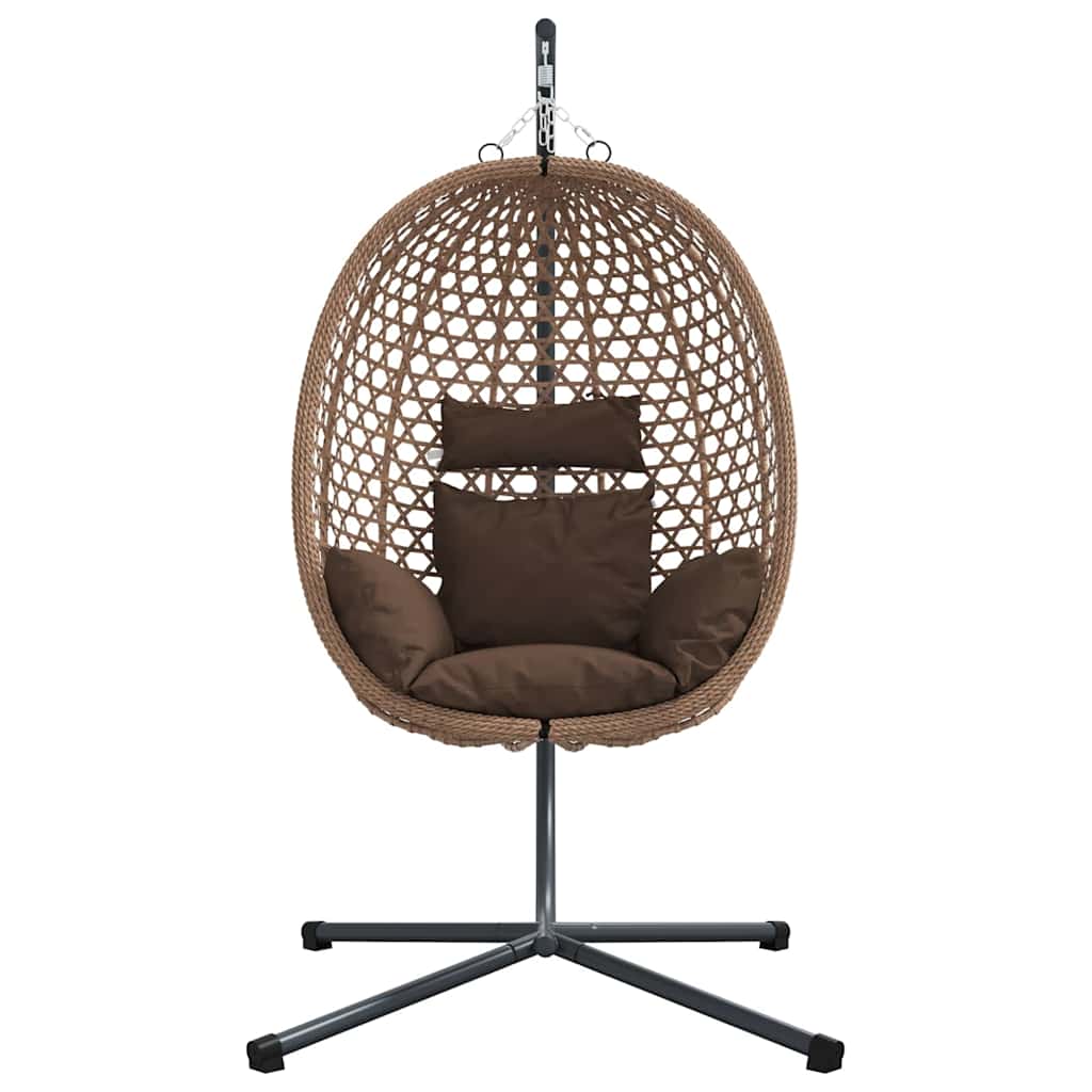 Sedia uovo sospesa Caffè 104 x 100 x 191 cm polyrattan | homemem39
