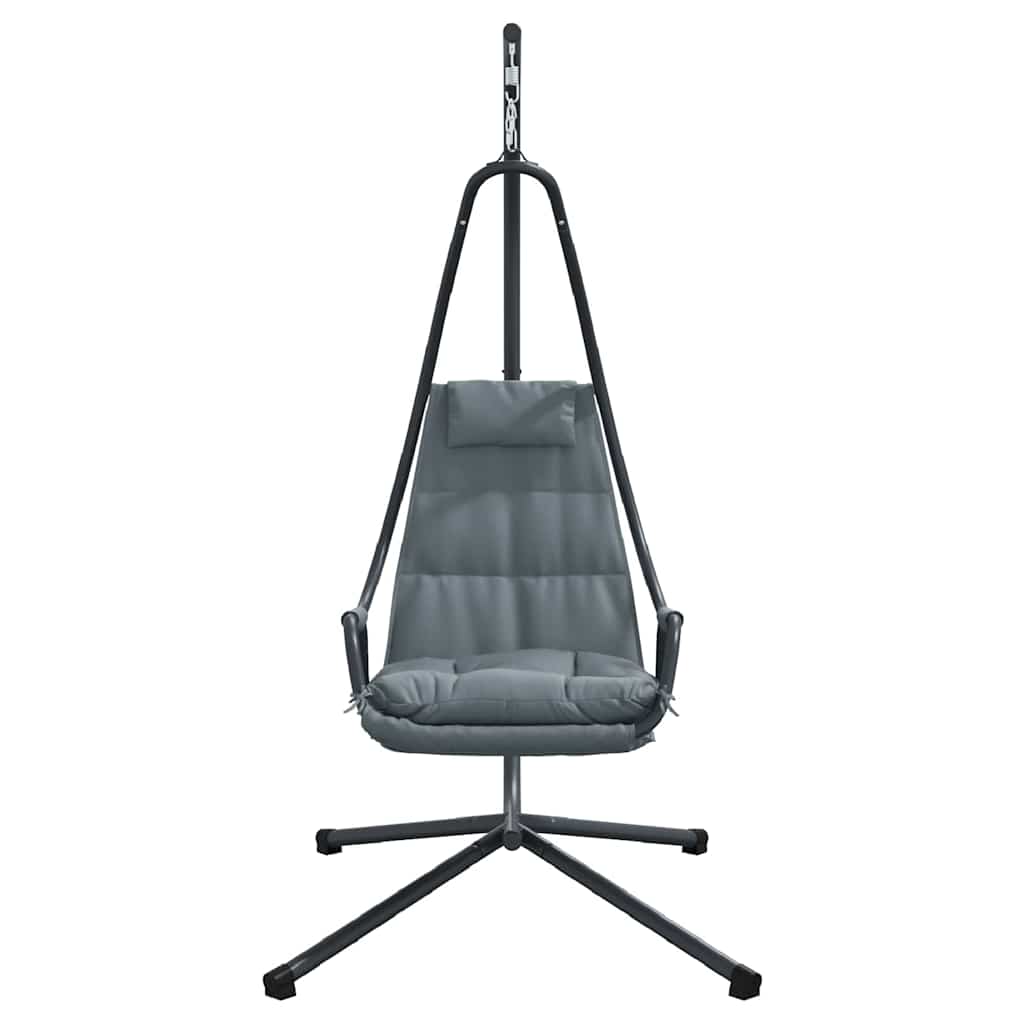 Sedia uovo sospesa Antracite 94 x 107 x 196.5 cm Acciaio - homemem39