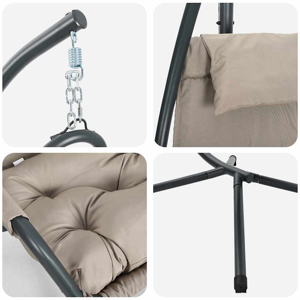 Sedia uovo sospesa Talpa 94 x 107 x 196.5 cm Acciaio - homemem39