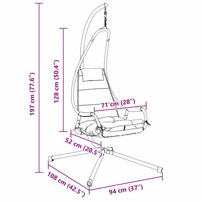 Sedia uovo sospesa Talpa 94 x 107 x 196.5 cm Acciaio - homemem39