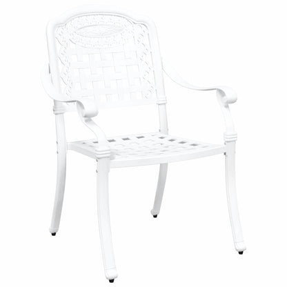 Sedia da Giardino 2 pcs Bianco 55 x 56,5 x 91cm Alluminio