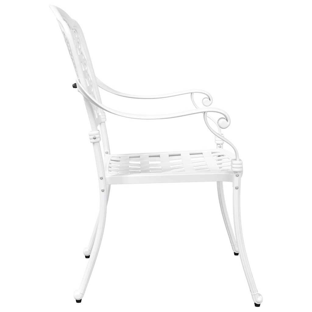 Sedia da Giardino 2 pcs Bianco 55 x 56,5 x 91cm Alluminio