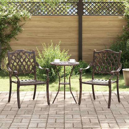 Sedia da Giardino 2 pcs Bronzo 56 x 55 x 92.5cm Alluminio
