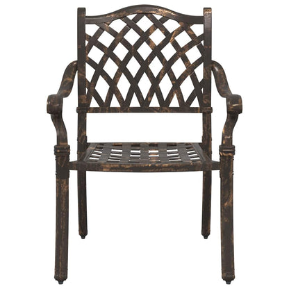 Sedia da Giardino 2 pcs Bronzo 56 x 55 x 92.5cm Alluminio