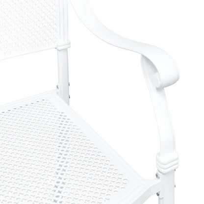 Sedia da Giardino 2 pcs Bianco 55 x 55 x 92,5cm Alluminio