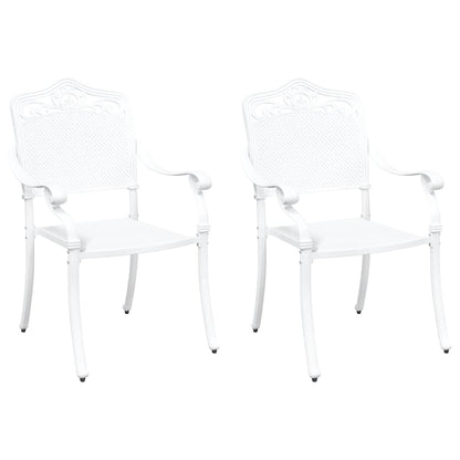 Sedia da Giardino 2 pcs Bianco 55 x 55 x 92,5cm Alluminio