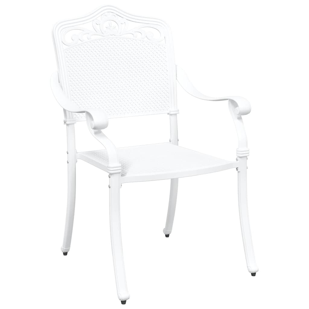 Sedia da Giardino 2 pcs Bianco 55 x 55 x 92,5cm Alluminio