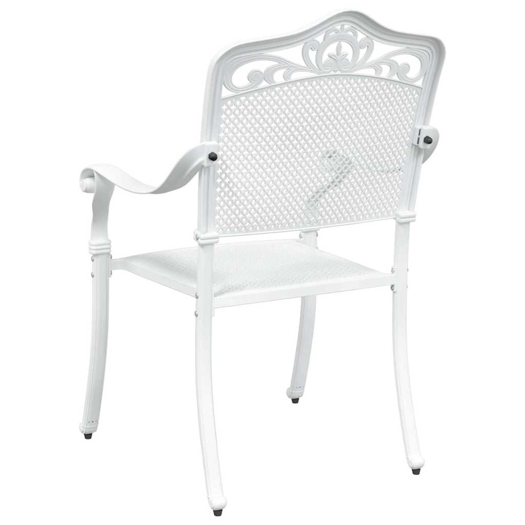 Sedia da Giardino 2 pcs Bianco 55 x 55 x 92,5cm Alluminio