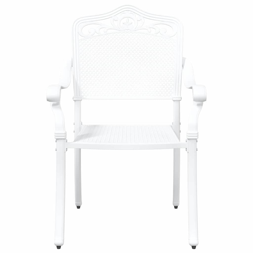 Sedia da Giardino 2 pcs Bianco 55 x 55 x 92,5cm Alluminio