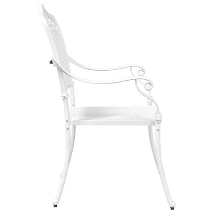 Sedia da Giardino 2 pcs Bianco 55 x 55 x 92,5cm Alluminio