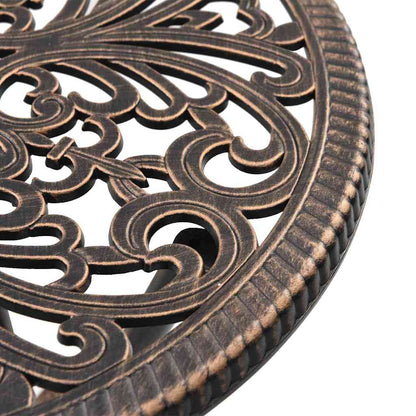 Set Bistro da Giardino 3 pcs Bronzo Alluminio