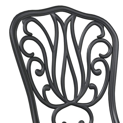 Set Bistro da Giardino 3 pcs Nero Alluminio | homemem39