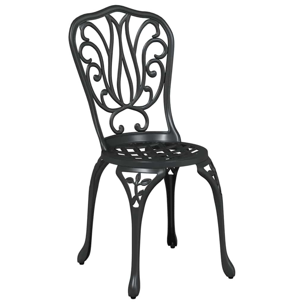 Set Bistro da Giardino 3 pcs Nero Alluminio | homemem39