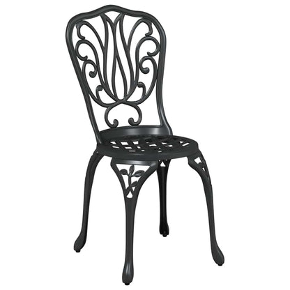 Set Bistro da Giardino 3 pcs Nero Alluminio | homemem39