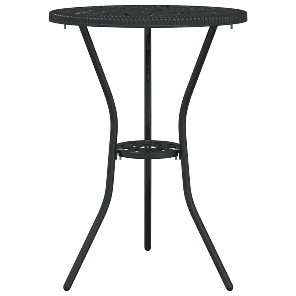 Set Bistro da Giardino 3 pcs Nero Alluminio | homemem39