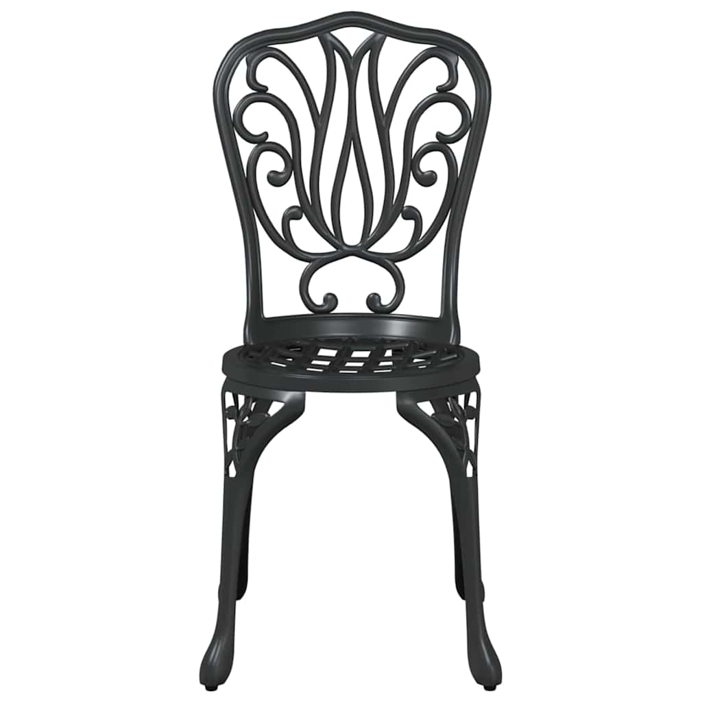 Set Bistro da Giardino 3 pcs Nero Alluminio | homemem39