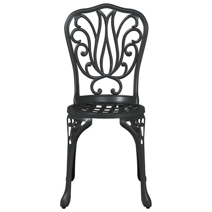Set Bistro da Giardino 3 pcs Nero Alluminio | homemem39
