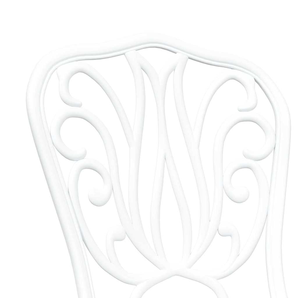 Set Bistro da Giardino 3 pcs Bianco Alluminio