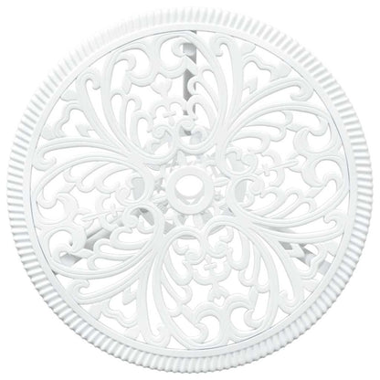 Set Bistro da Giardino 3 pcs Bianco Alluminio