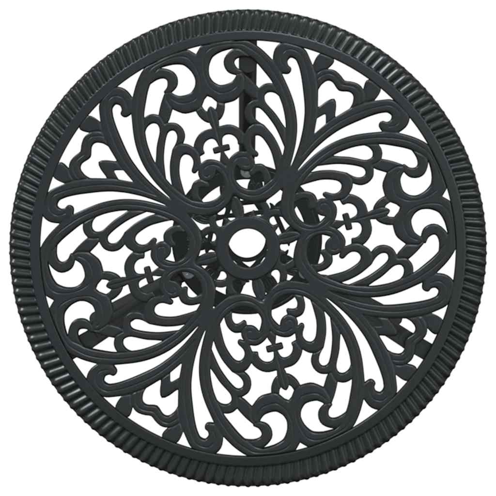 Set Bistro da Giardino 3 pcs Nero Alluminio