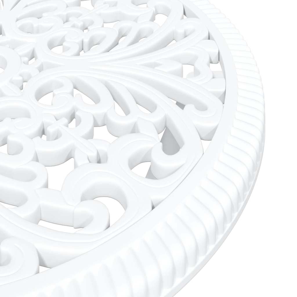 Set Bistro da Giardino 3 pcs Bianco Alluminio | homemem39