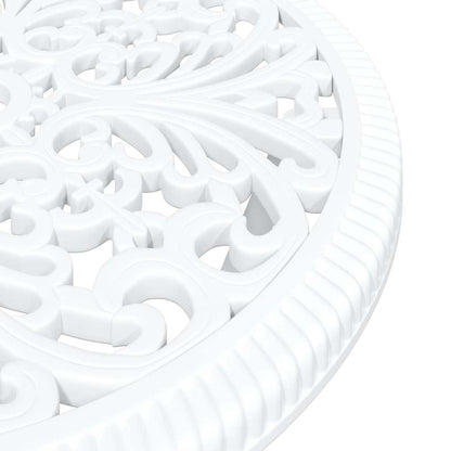Set Bistro da Giardino 3 pcs Bianco Alluminio | homemem39