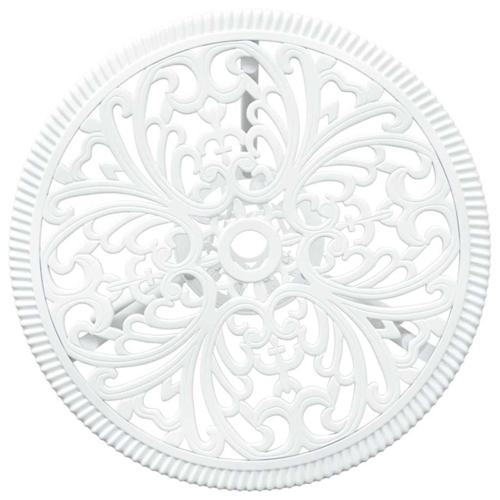 Set Bistro da Giardino 3 pcs Bianco Alluminio