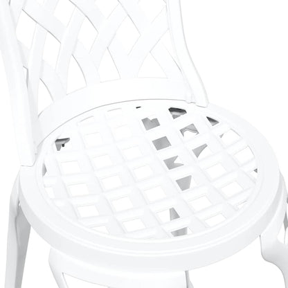 Sedia da Giardino 2 pcs Bianco 39 x 40 x 87cm Alluminio