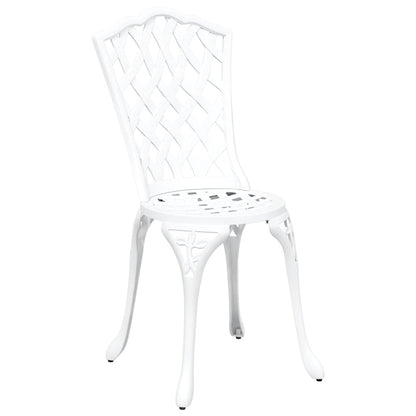 Sedia da Giardino 2 pcs Bianco 39 x 40 x 87cm Alluminio