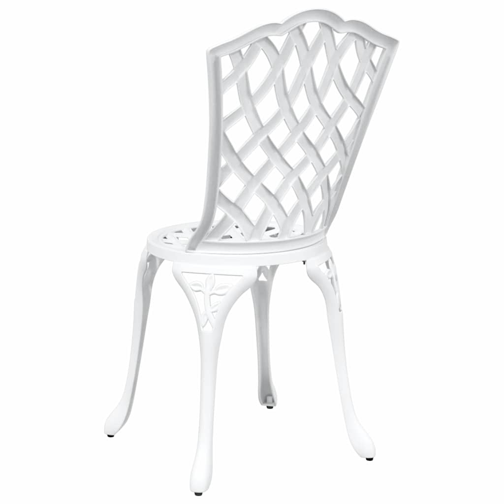 Sedia da Giardino 2 pcs Bianco 39 x 40 x 87cm Alluminio