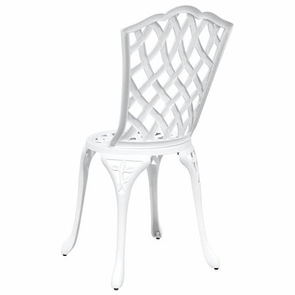 Sedia da Giardino 2 pcs Bianco 39 x 40 x 87cm Alluminio