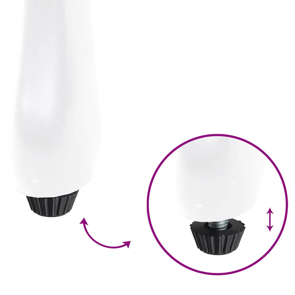 Sedia da Giardino 2 pcs Bianco 39 x 40 x 87cm Alluminio