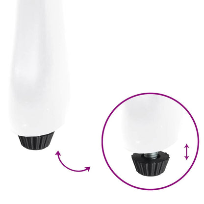 Sedia da Giardino 2 pcs Bianco 39 x 40 x 87cm Alluminio