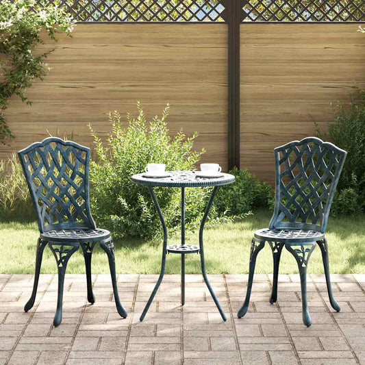 Sedia da Giardino 2 pcs Verde 55 x 56.5 x 91cm Alluminio