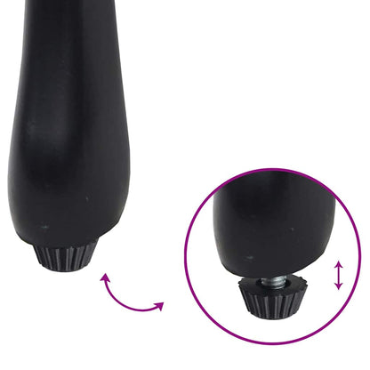 Sedia da Giardino 2 pcs Nero 53 x 51 x 88,5cm Alluminio