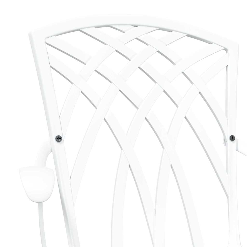 Sedia da Giardino 2 pcs Bianco 53 x 51 x 88,5cm Alluminio | homemem39
